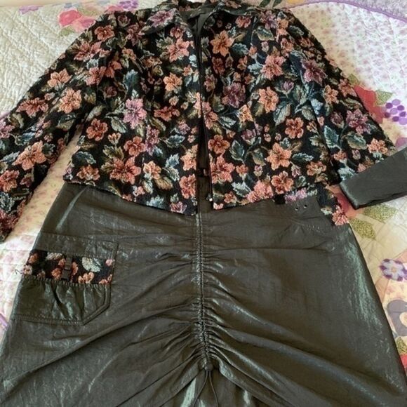 Tapestry TAFFETA WOMAN  Made In FRANCE GREEN ROSE PINK SET - Picture 14 of 16